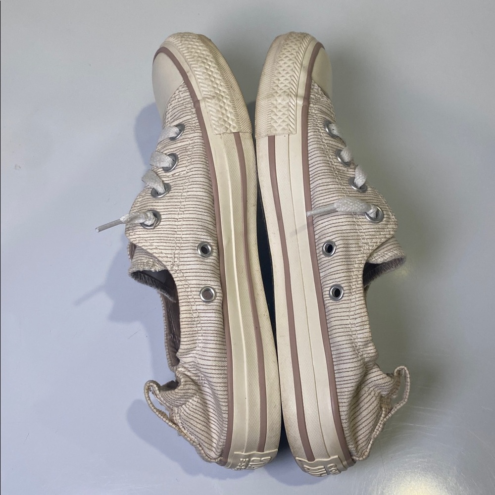 Converse Shoreline Slip-on Sneakers Women's 7 Ivory Tan Chuck Taylor All Star - Picture 7 of 11